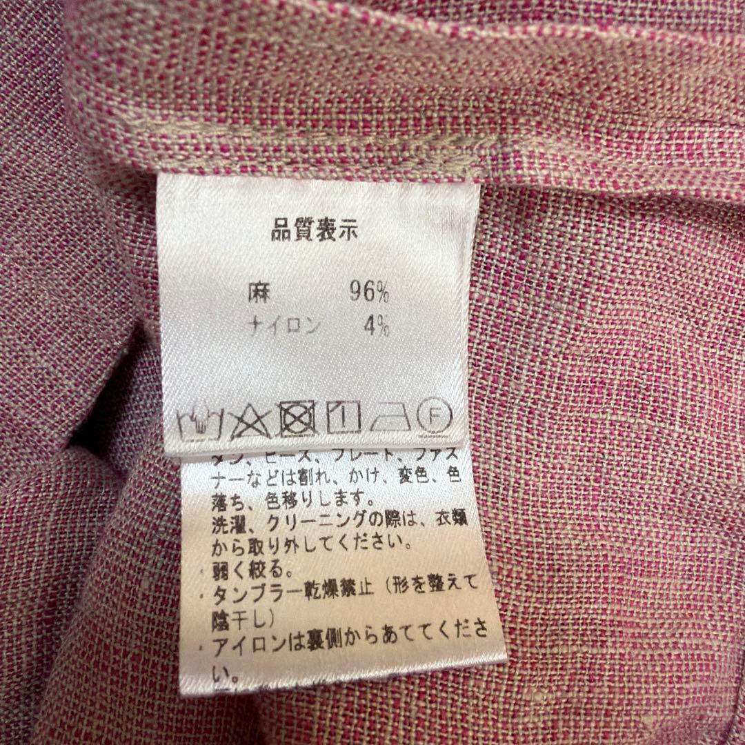 美品 pallas palaceパラスパレス 十日 刷毛目生地　リネンジャケット