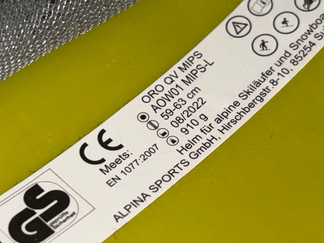 ★送料無料★アルピナ ALPINA ORO QV MIPS　ヘルメット　ゴーグル