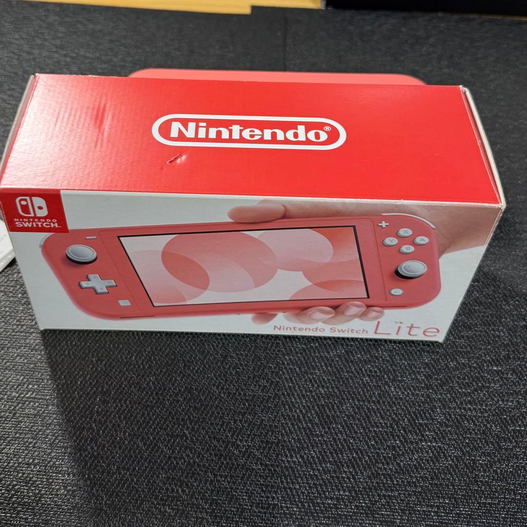 Nintendo Switch Lite本体コーラルピンク箱充電器専用ポーチ付き