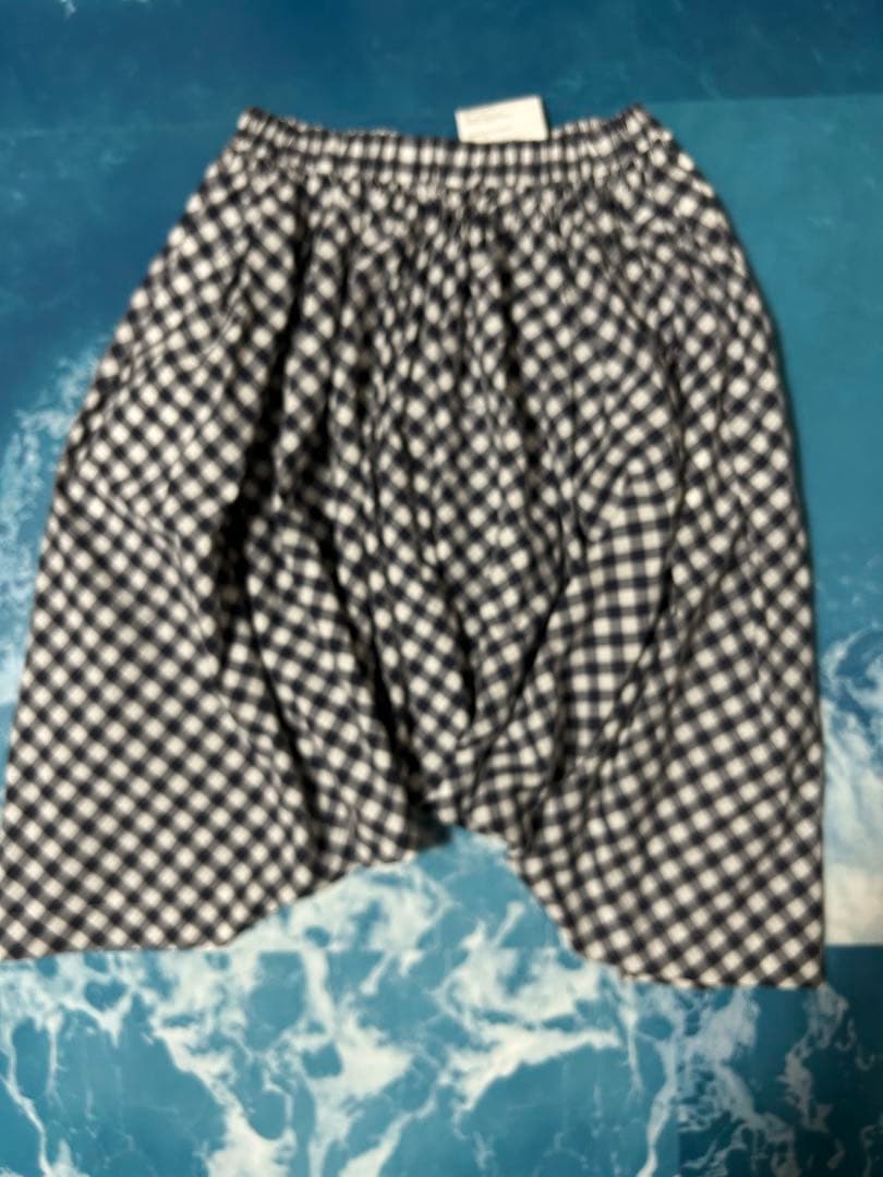 トリココムデギャルソン　可愛い黒白ギンガムチェック　サルエルパンツ　美品