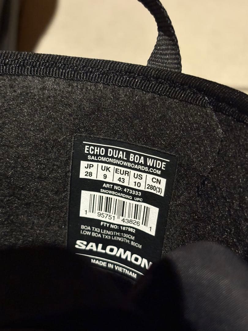Salomon echo スノーボードブーツ 28cm wide