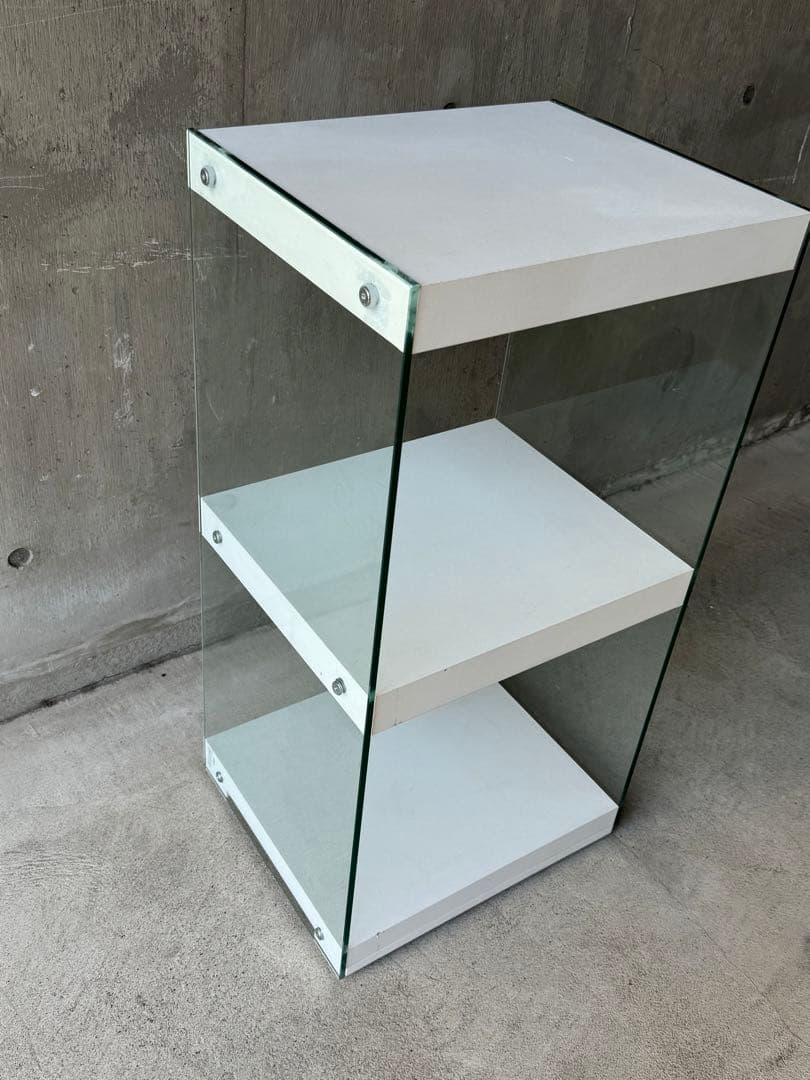 ガラスシェルフ　ミッドセンチュリー　スペースエイジ　Y2K