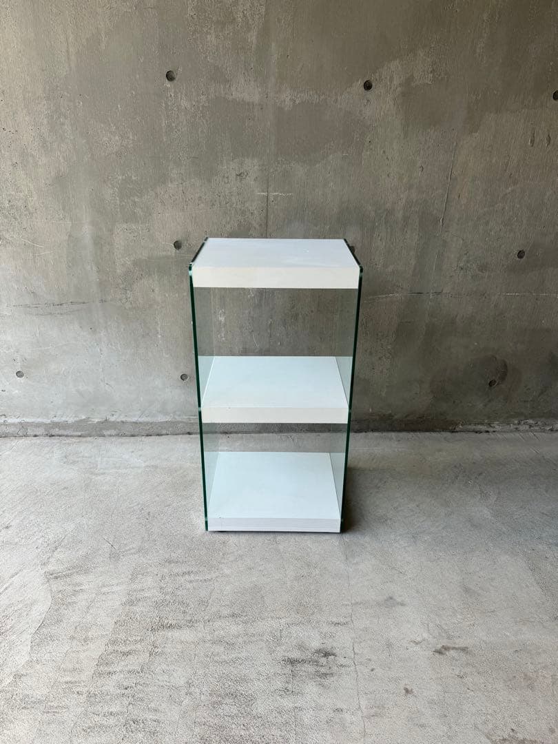 ガラスシェルフ　ミッドセンチュリー　スペースエイジ　Y2K