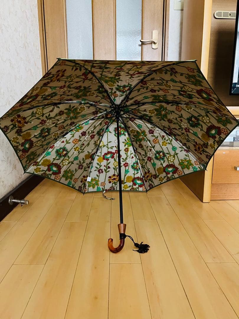 小宮商店折りたたみ傘和花晴雨兼用モスグリーン