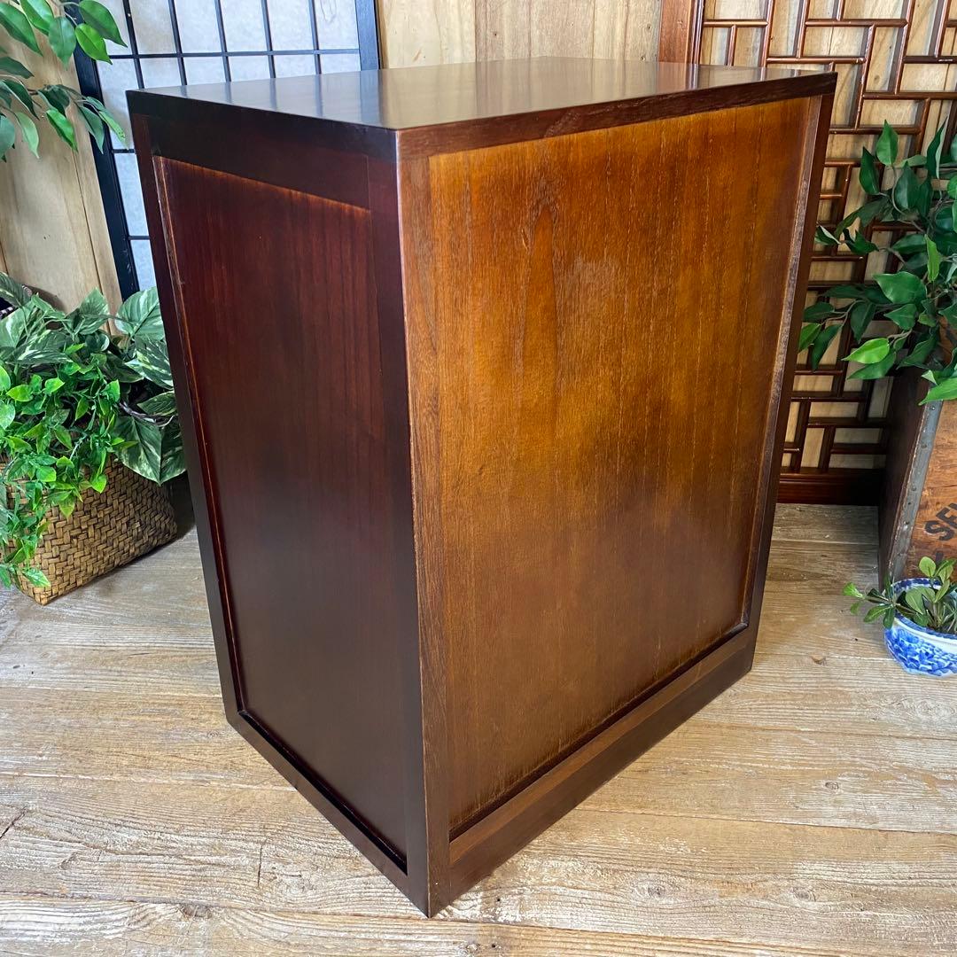 民芸家具和タンス四段五つ引き木製桐材天然無垢収納家具飾り棚和箪笥和室和風