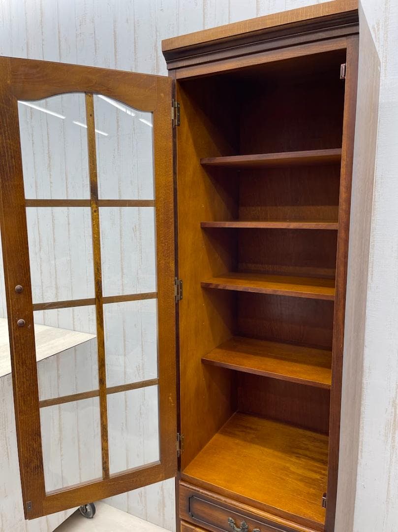 karimoku コロニアル スリムカップボード 左開き オールドカリモク