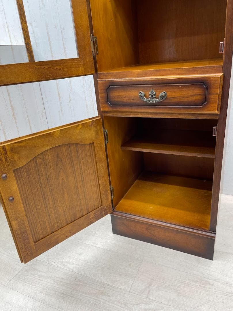 karimoku コロニアル スリムカップボード 左開き オールドカリモク