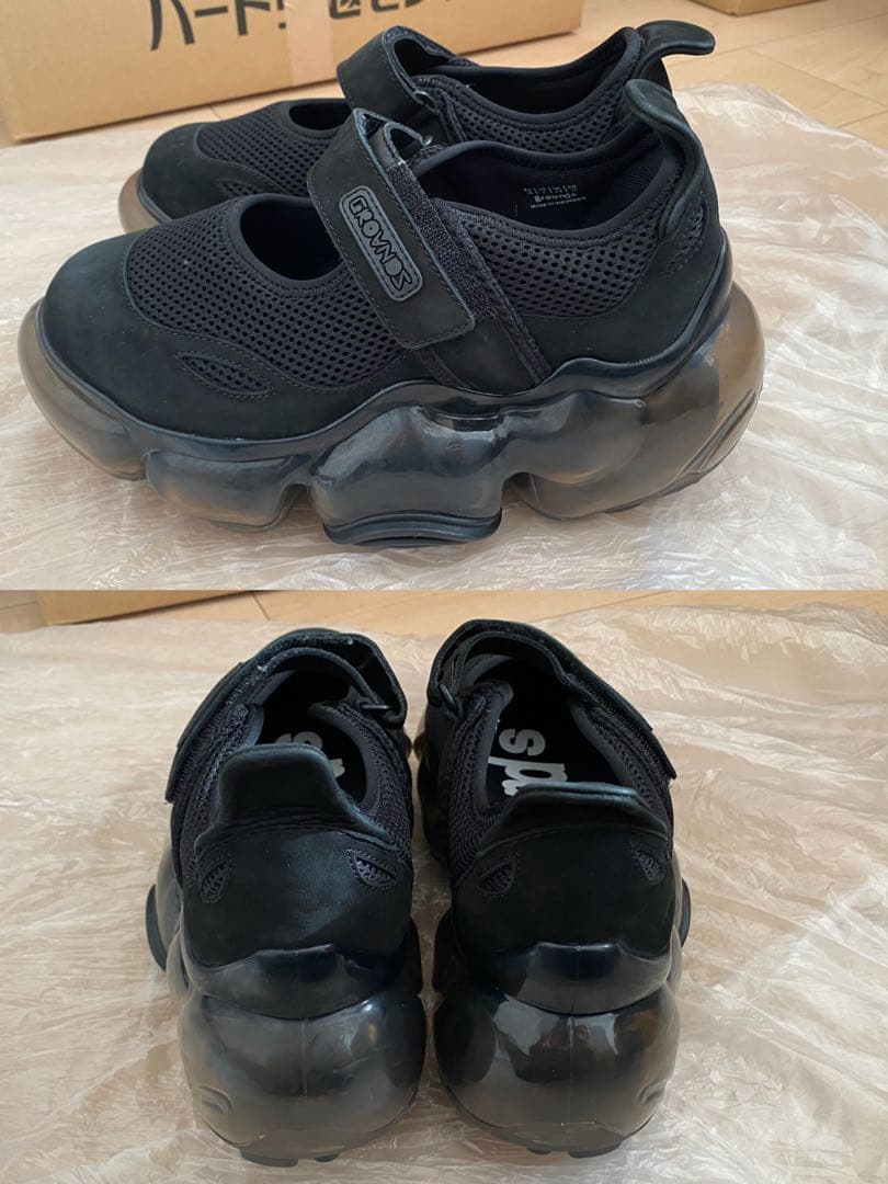 ［美品］Brounds ブラック スニーカー 25cm