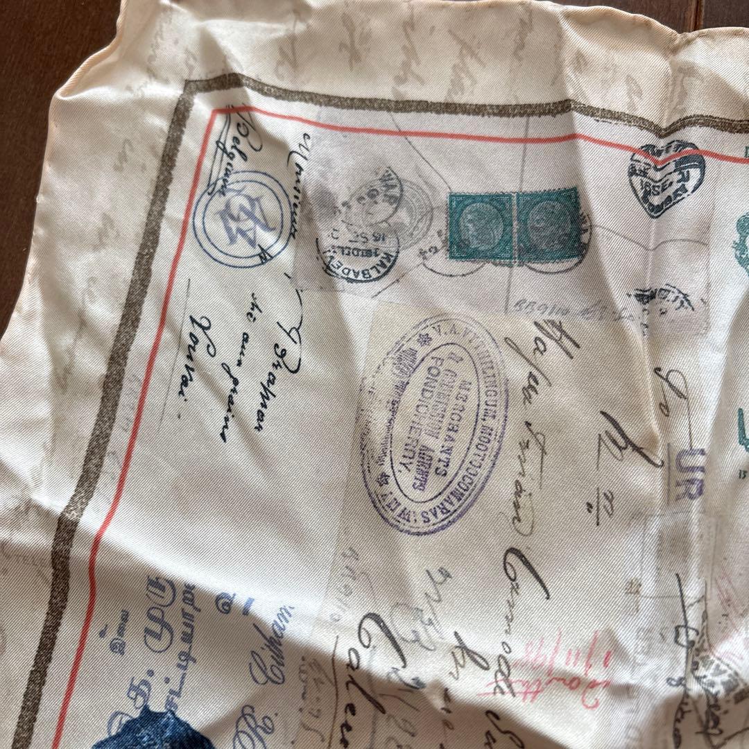 アレキサンダーマックイーン　シルクポケットチーフ　スカル　ミニスカーフ　虎　切手