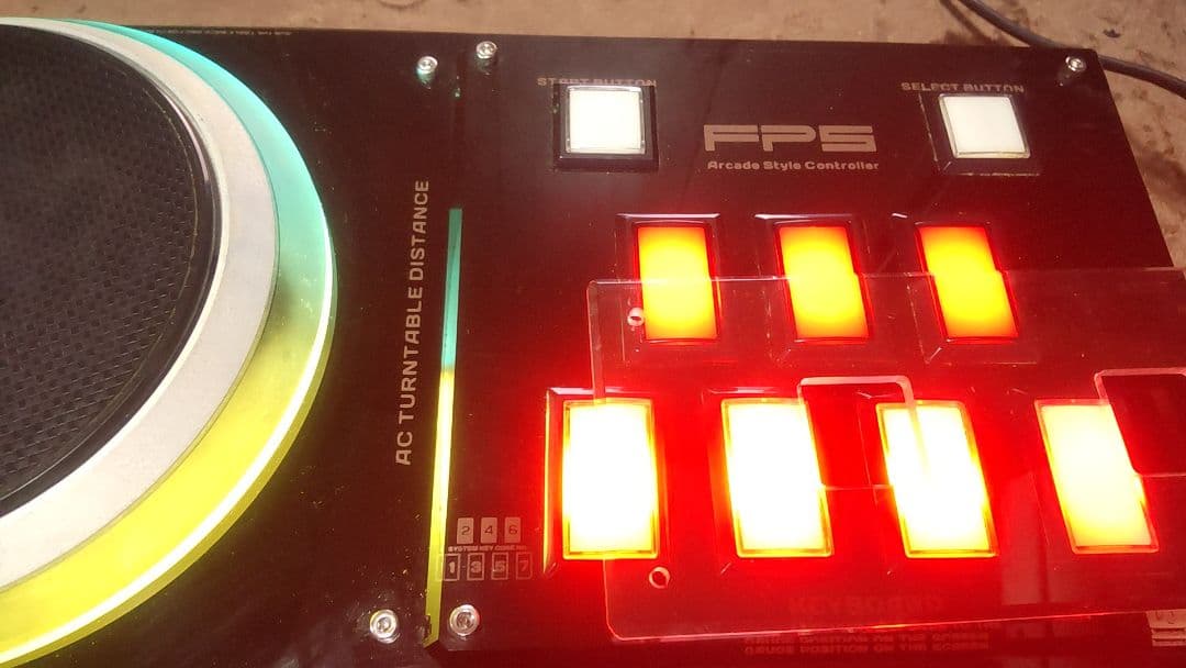 ビートマニア DAO FPS コントローラー 静音化 ターンテーブルRGB仕様