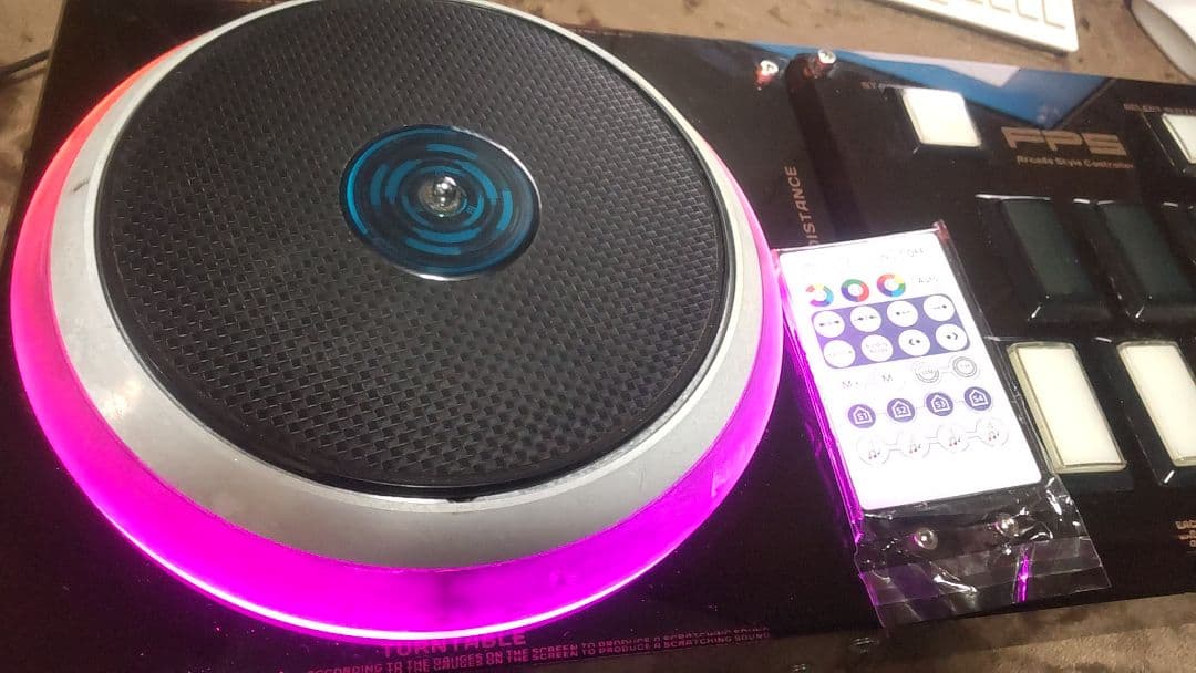 ビートマニア DAO FPS コントローラー 静音化 ターンテーブルRGB仕様