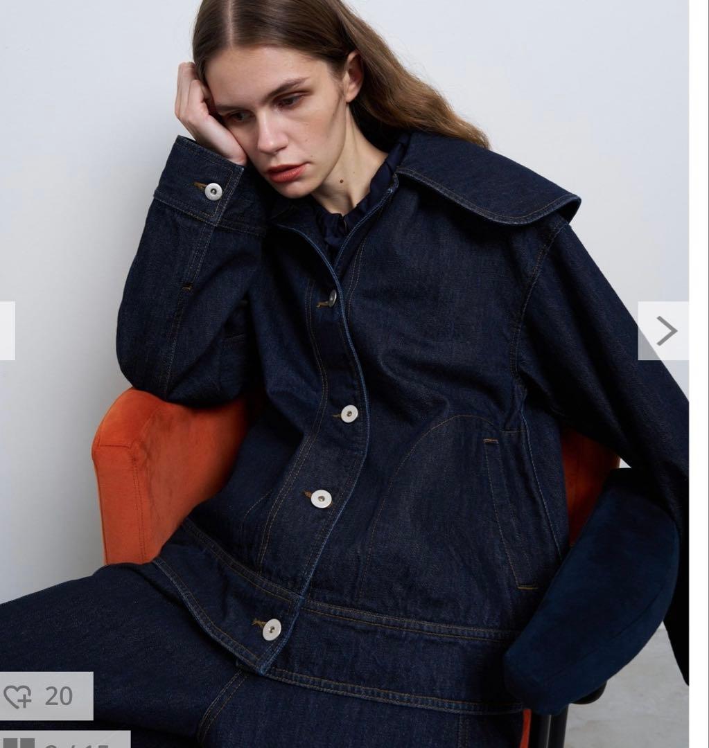 ビッグカラーデニムジャケット