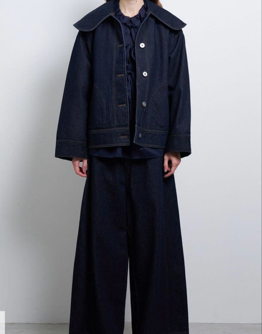 ビッグカラーデニムジャケット