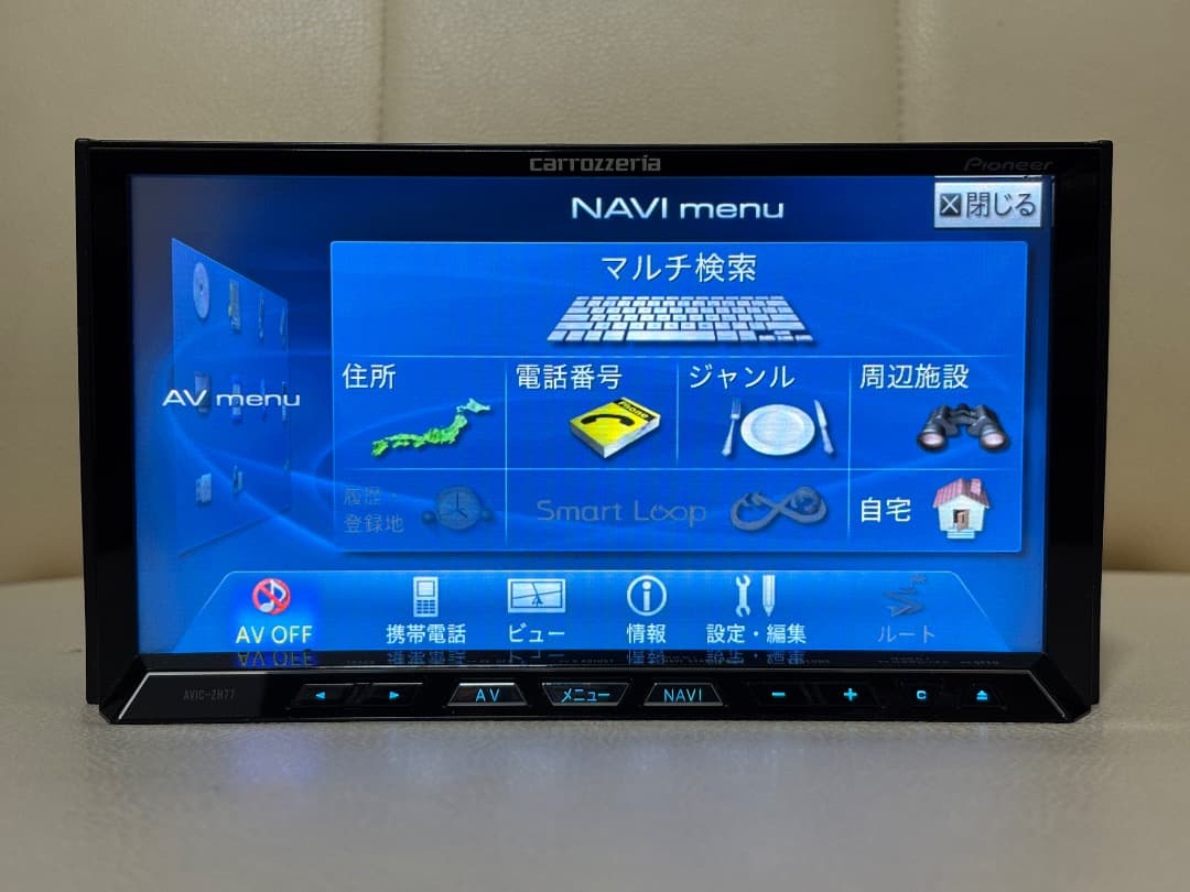 パイオニア AVIC-ZH77 カーナビゲーションシステム地図データ 2012
