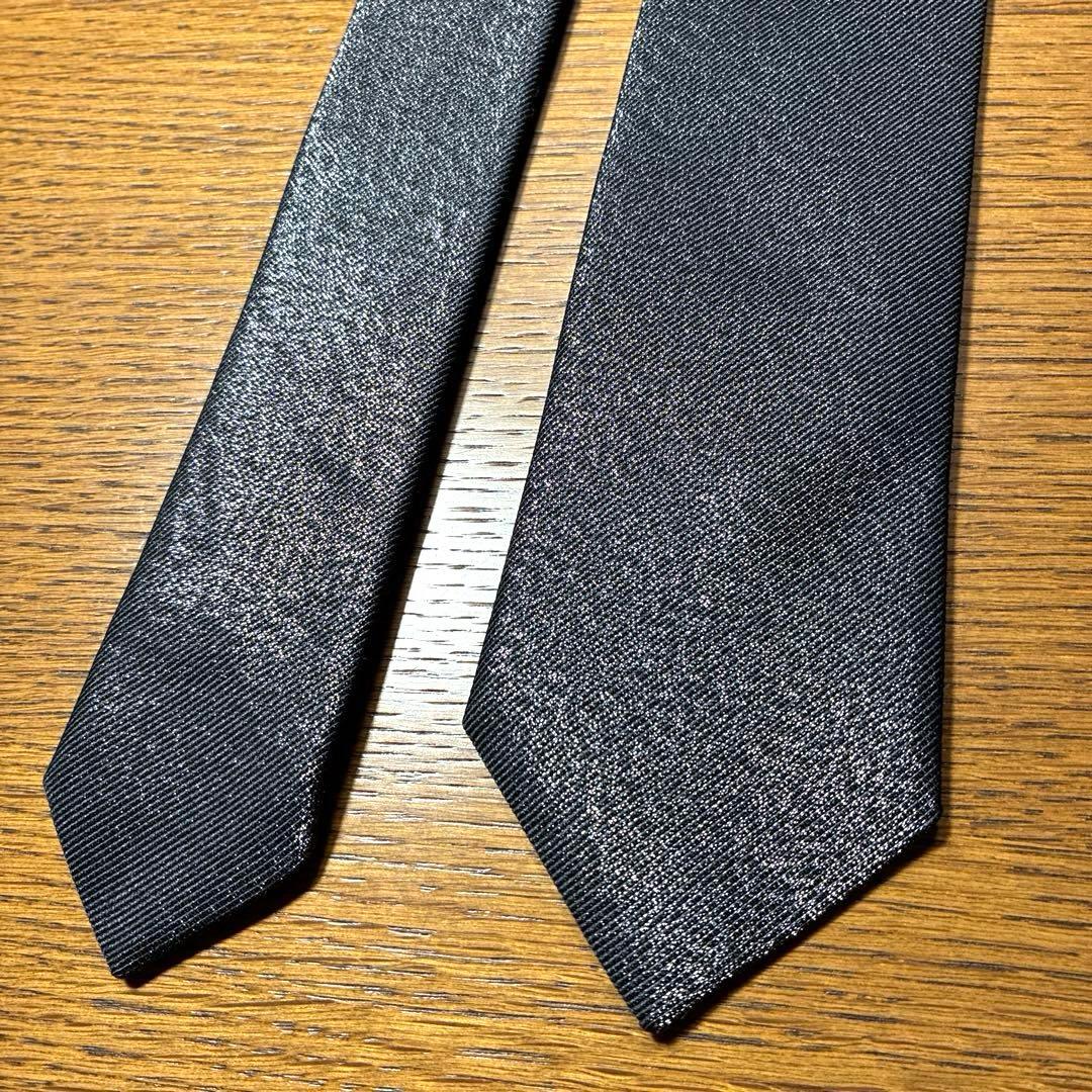 【美品】Dior HOMME ディオールオム 黒ナロータイ