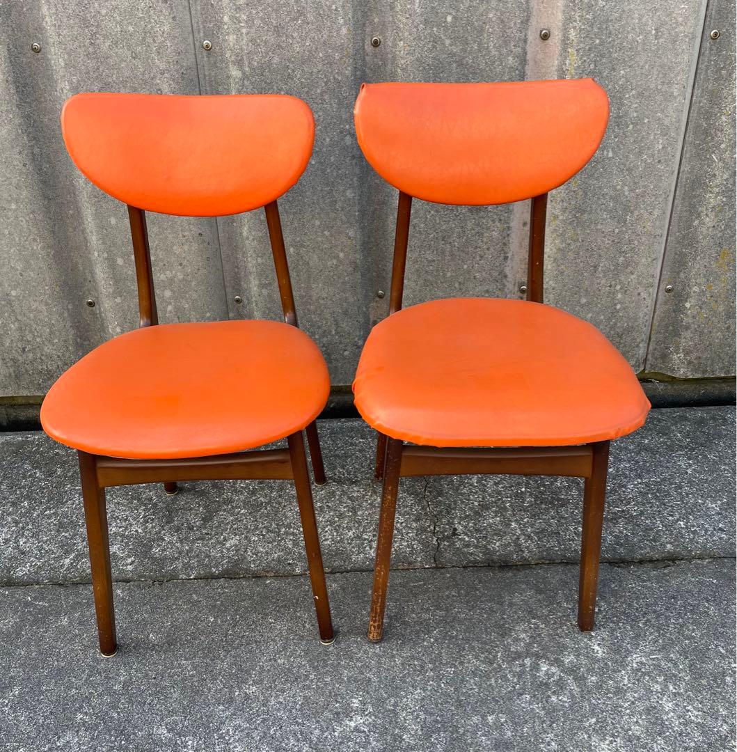 ビンテージ/昭和レトロ/ミッドセンチュリー/ダイニングチェア/チェア/椅子/①