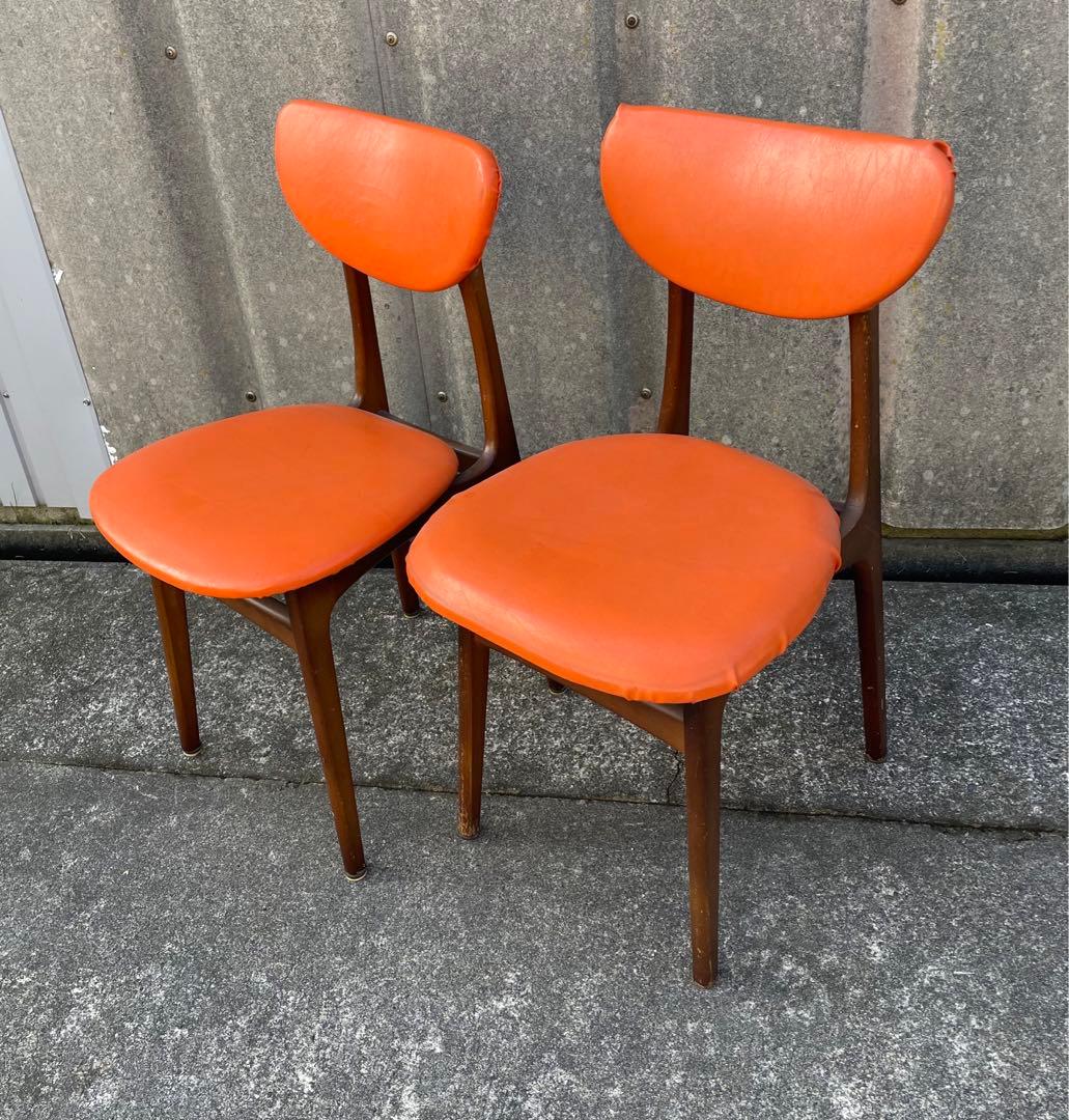 ビンテージ/昭和レトロ/ミッドセンチュリー/ダイニングチェア/チェア/椅子/①