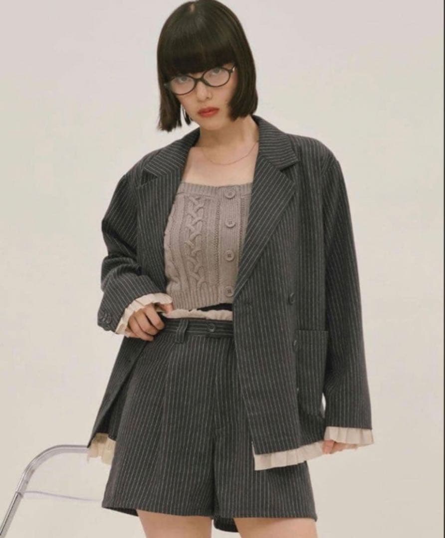 新品未使用タグ付き　loin nuit フリルレイヤードデザインジャケット