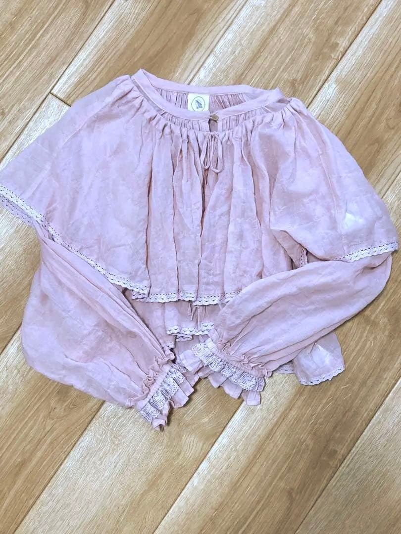 サマンサモスモス kazumi コラボ　ケープ付きボレロ　ピンク　sm2