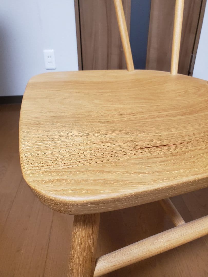 極美品　無印良品オーク製ダイニングチェア