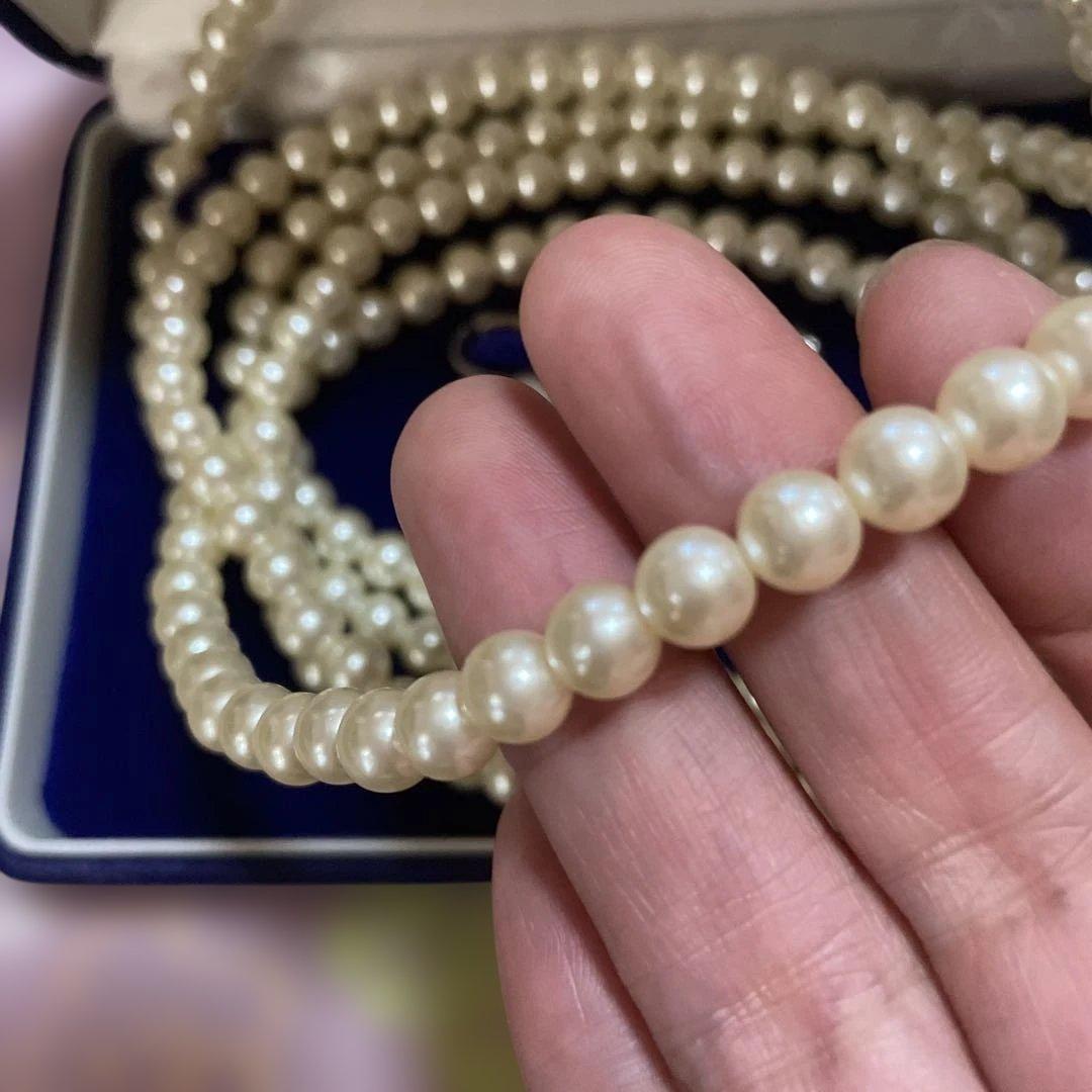 遺品整理　本真珠ネックレス　本真珠イヤリング　セット　鑑定済み