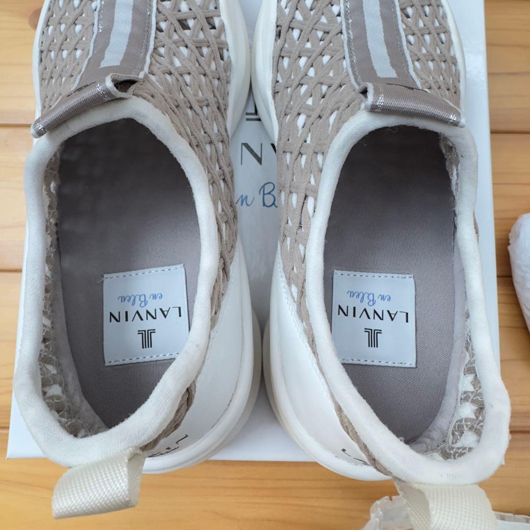 LANVIN en Bleu 厚底スニーカー スリッポン 22.5グレー系新品