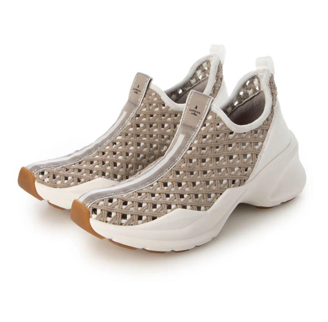 LANVIN en Bleu 厚底スニーカー スリッポン 22.5グレー系新品