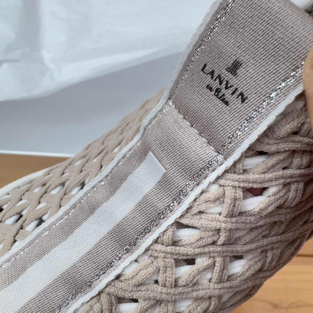 LANVIN en Bleu 厚底スニーカー スリッポン 22.5グレー系新品