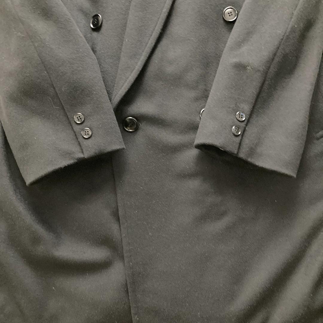 美品　ダンヒル　チェスター　ダブル　コート　XL相当　ブラック