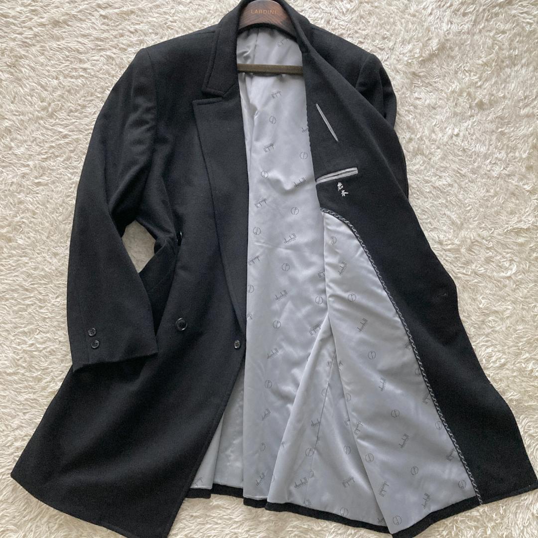 美品　ダンヒル　チェスター　ダブル　コート　XL相当　ブラック