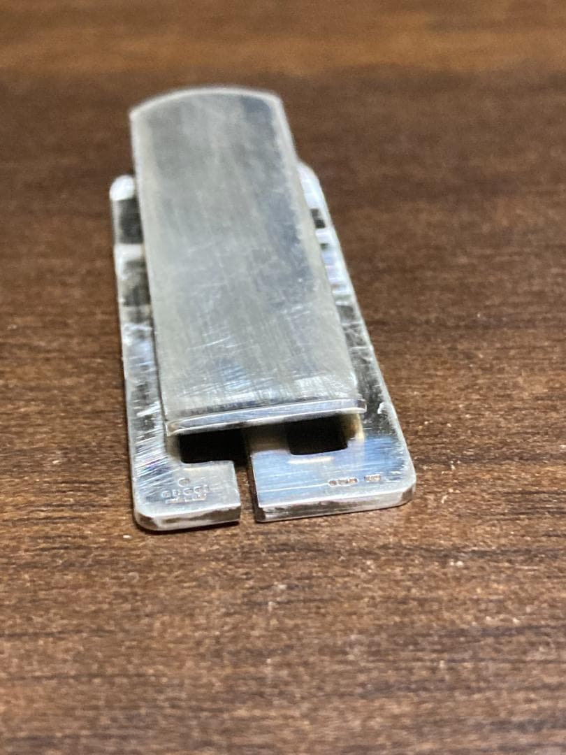 グッチ Gロゴ オープン マネークリップ シルバー 925