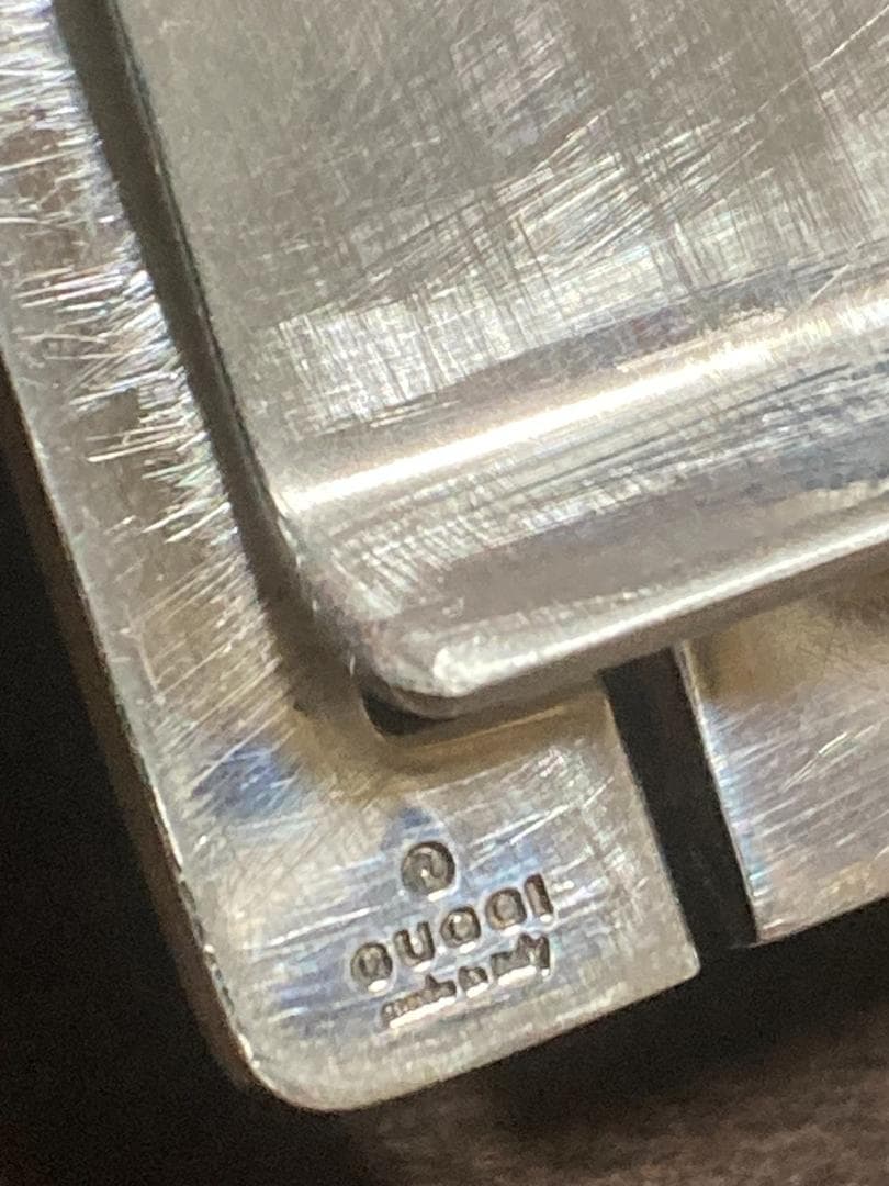 グッチ Gロゴ オープン マネークリップ シルバー 925