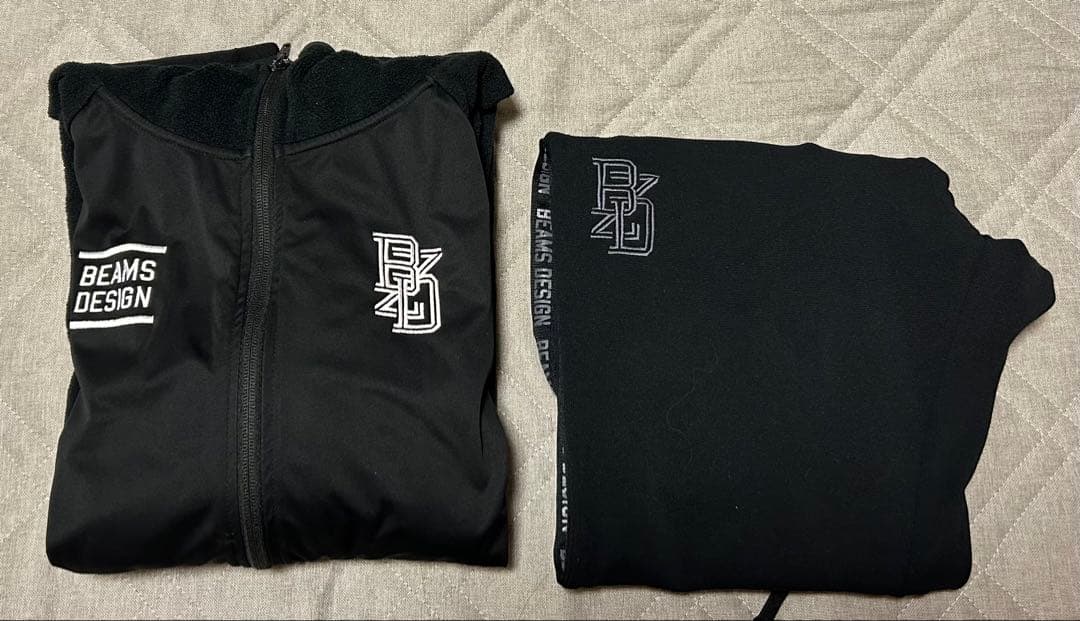 【魚釣り。】BEAMS DESIGN フリースジャケット　スウェットパンツ