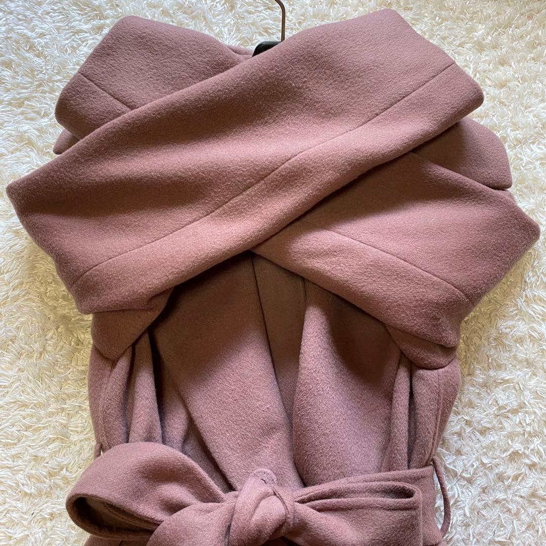 グレースクラス　ウールリバーコート　ガウンコート　ロング　ダブルフェイス