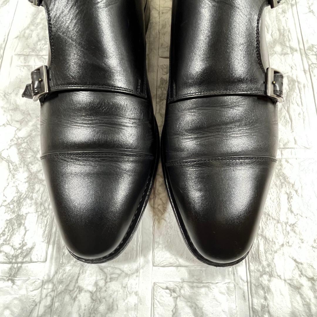 【美品】SCOTCH GRAIN ダブルモンク R1812 ブラック　25㎝