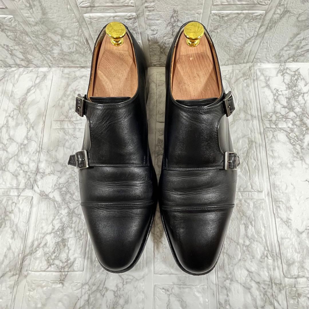 【美品】SCOTCH GRAIN ダブルモンク R1812 ブラック　25㎝