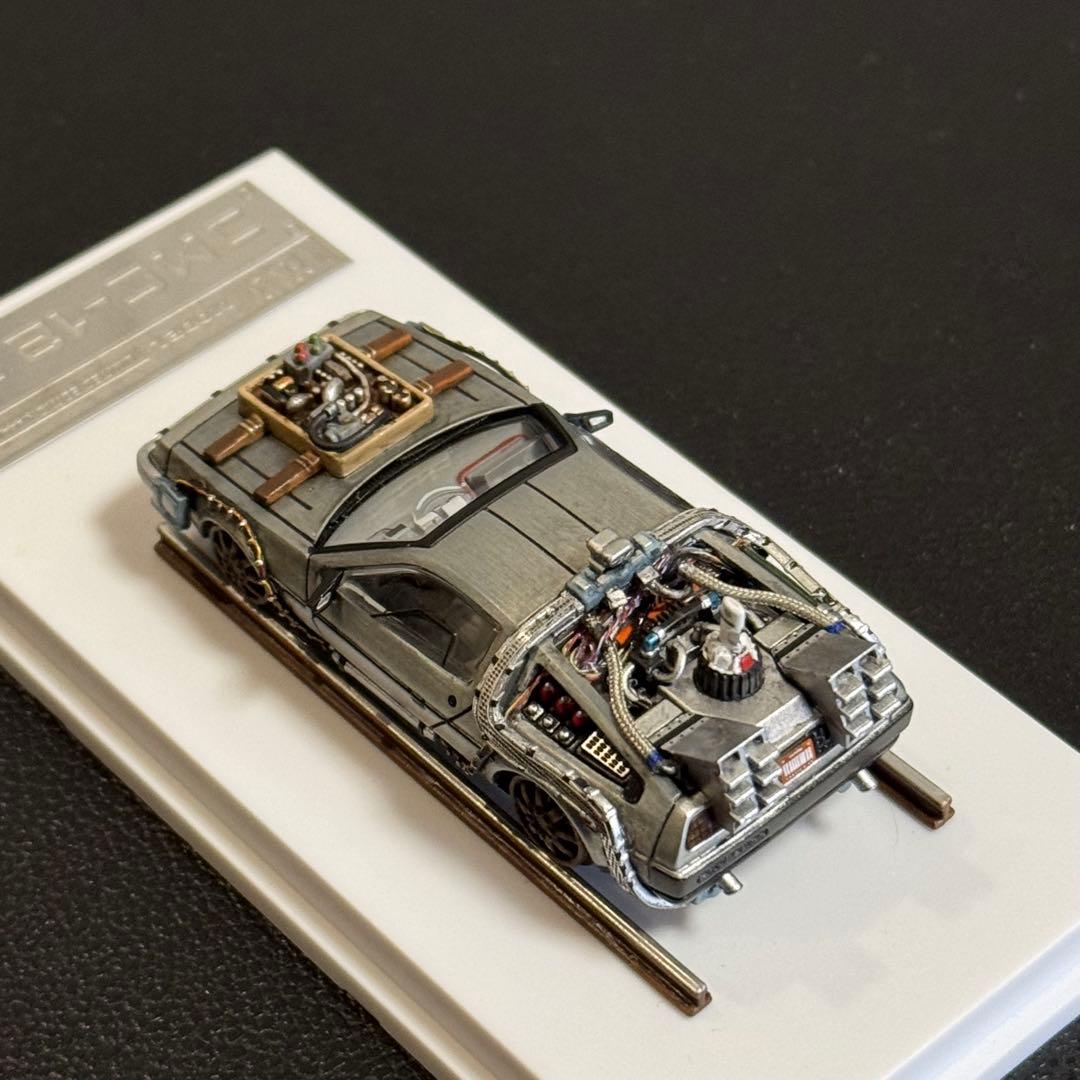 デロリアン カスタム品 1/64 MJモデル バックトゥザフューチャー レール