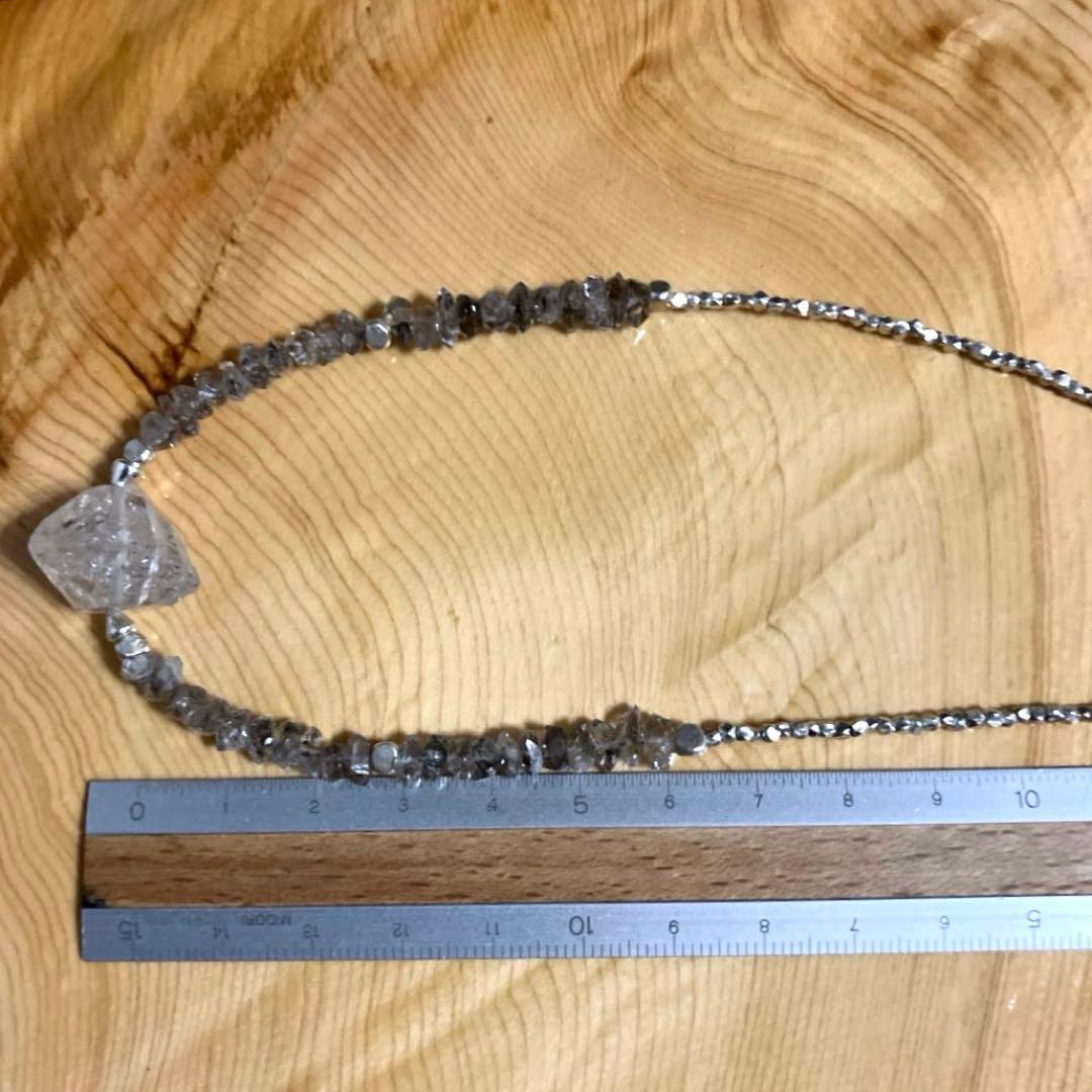 御専用パキスタン産オイルインクォーツとカレンシルバーのチョーカー&ピアスセット