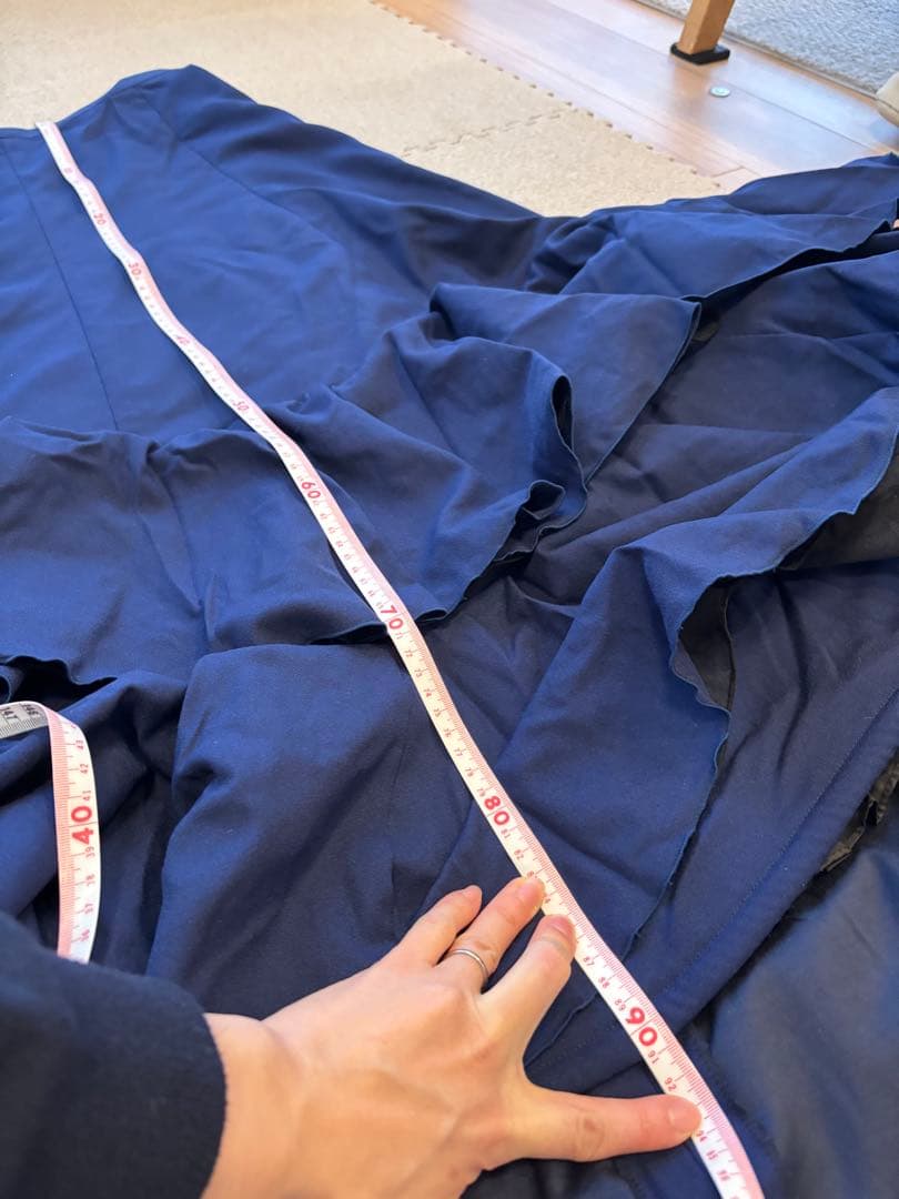 フラメンコ バタデコーラ 濃紺 ネイビー 舞台衣装