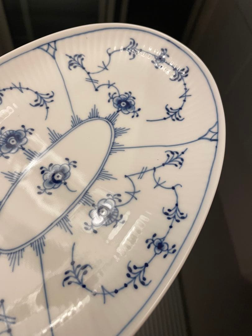 【新品】ロイヤルコペンハーゲン ヒストリーミックス オーバル ブルーフルーテッド