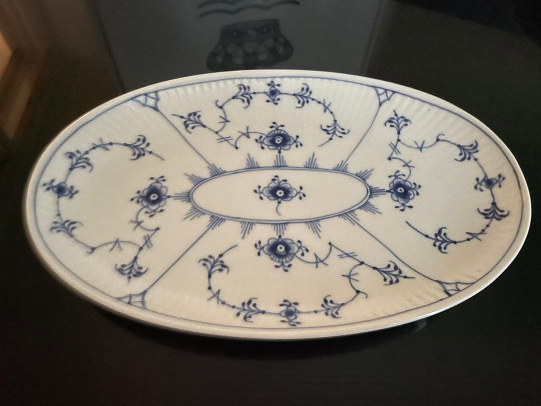 【新品】ロイヤルコペンハーゲン ヒストリーミックス オーバル ブルーフルーテッド