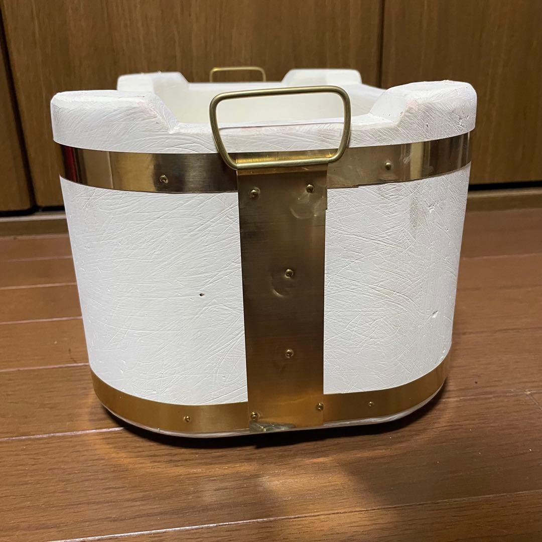 【未使用】丸和工業 能登天然岩 切り出しコンロ 小判七輪 珪藻土 真鍮巻