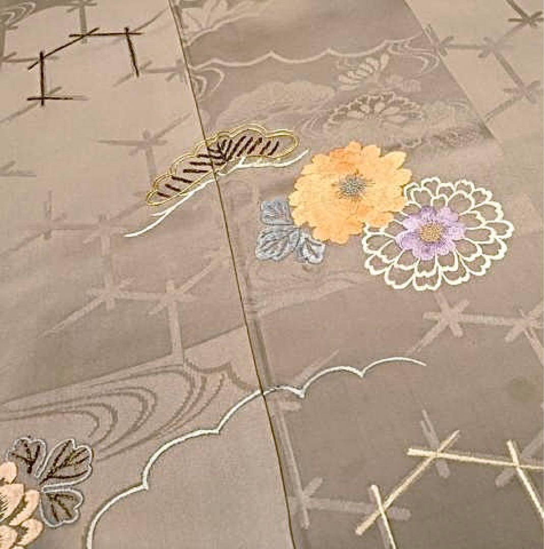 正絹訪問着　中国三大刺繍　相良刺繍　⑨( 黒留袖、紬、袋帯なども出品)