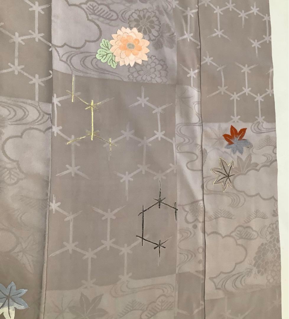 正絹訪問着　中国三大刺繍　相良刺繍　⑨( 黒留袖、紬、袋帯なども出品)