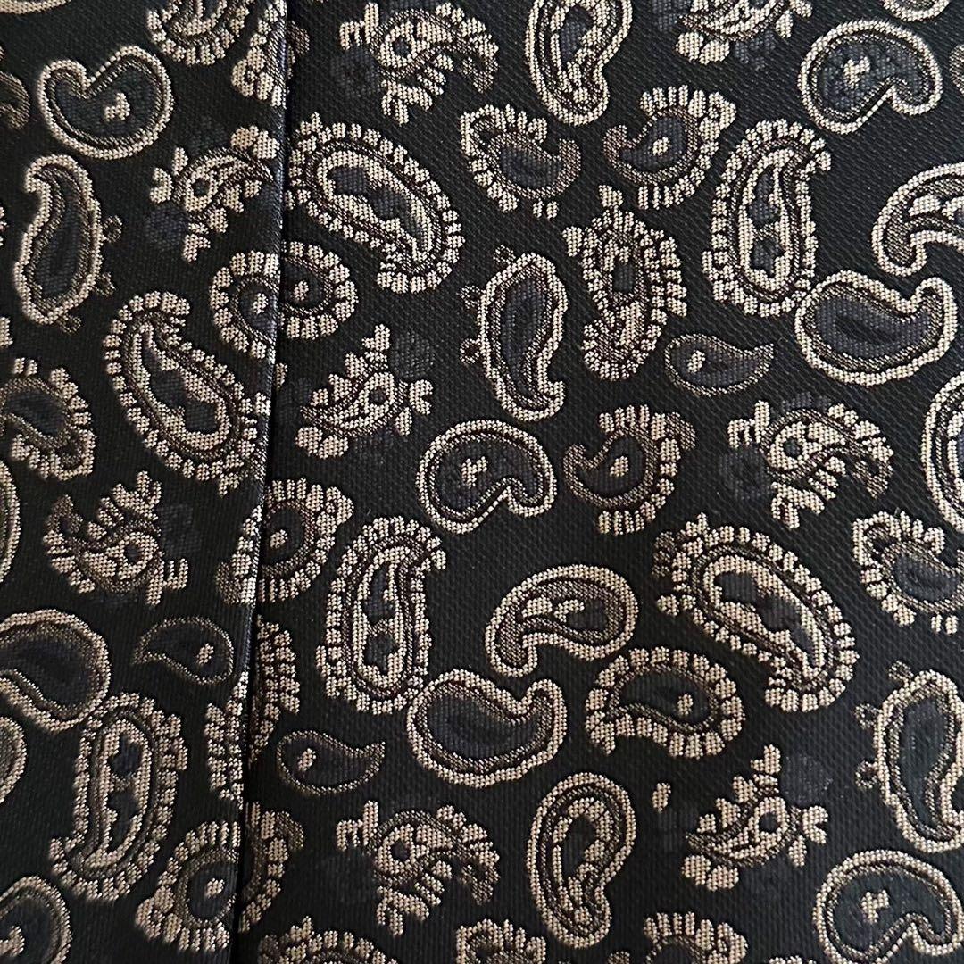 【超美品】ETRO エトロ　ペイズリー　ネクタイ　ブラック
