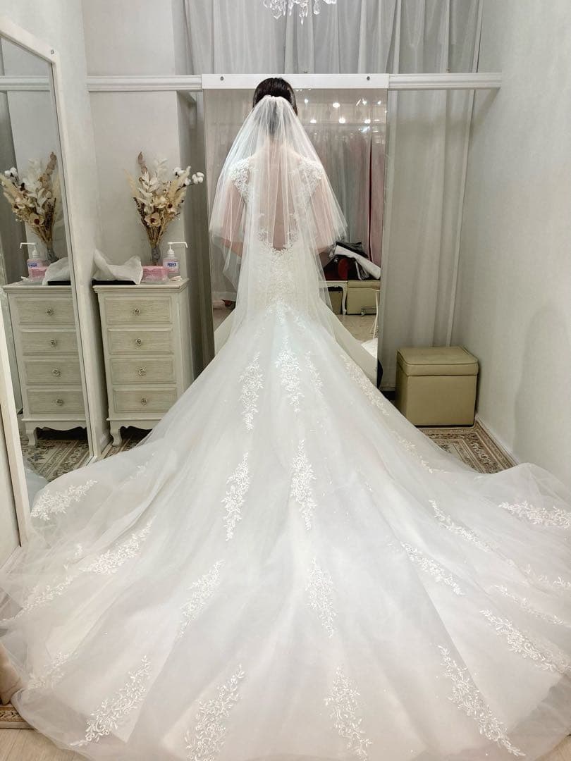 【YNS WEDDING】ウェディングドレス/専用パニエ・持ち運び用バッグ付き