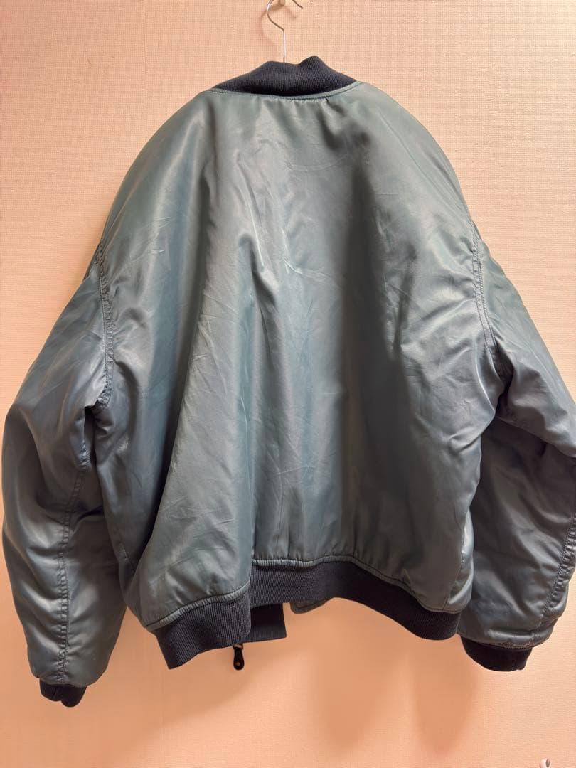 ユーロ古着　MA-1 FLYING TIGER ブルーグリーン　Lサイズ