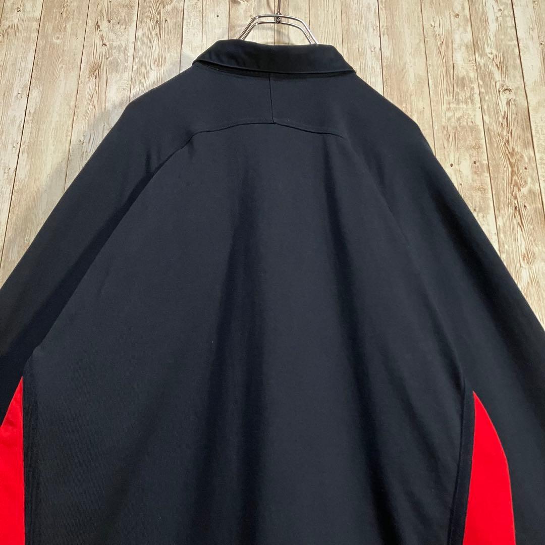 659【90s-00s】NIKE イングランド代表　ラガーシャツ　刺繍ロゴ　XL