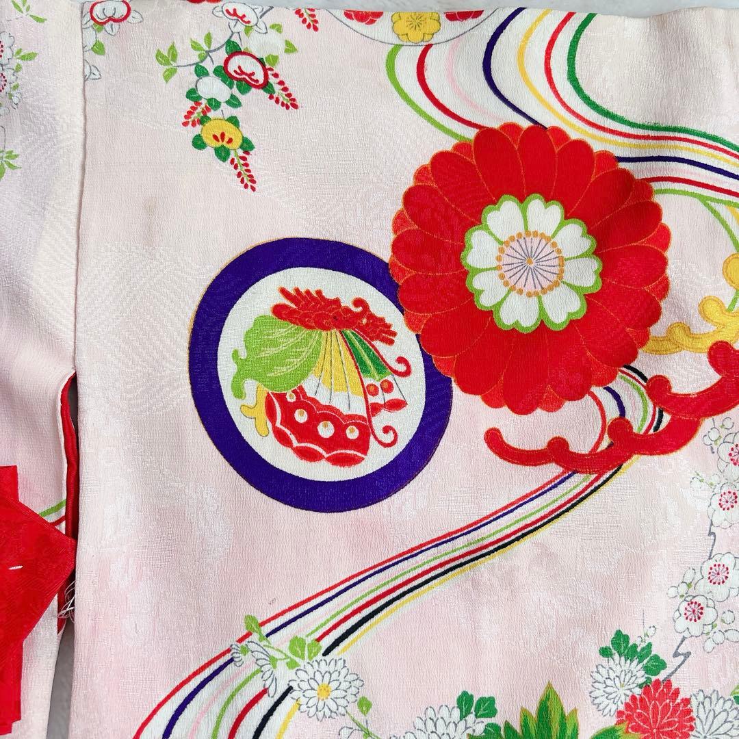 七五三　３歳　着物　セット　帯　コーデ　アンティーク　子供着物　女の子　しごき