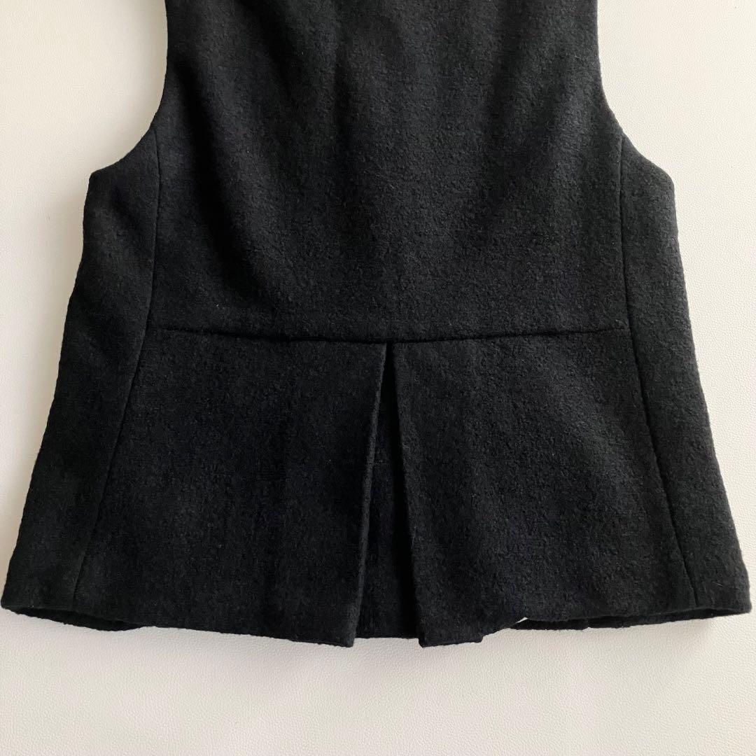 Veritecoeur ヴェリテクール　ベスト　ジレ　 ウール　黒